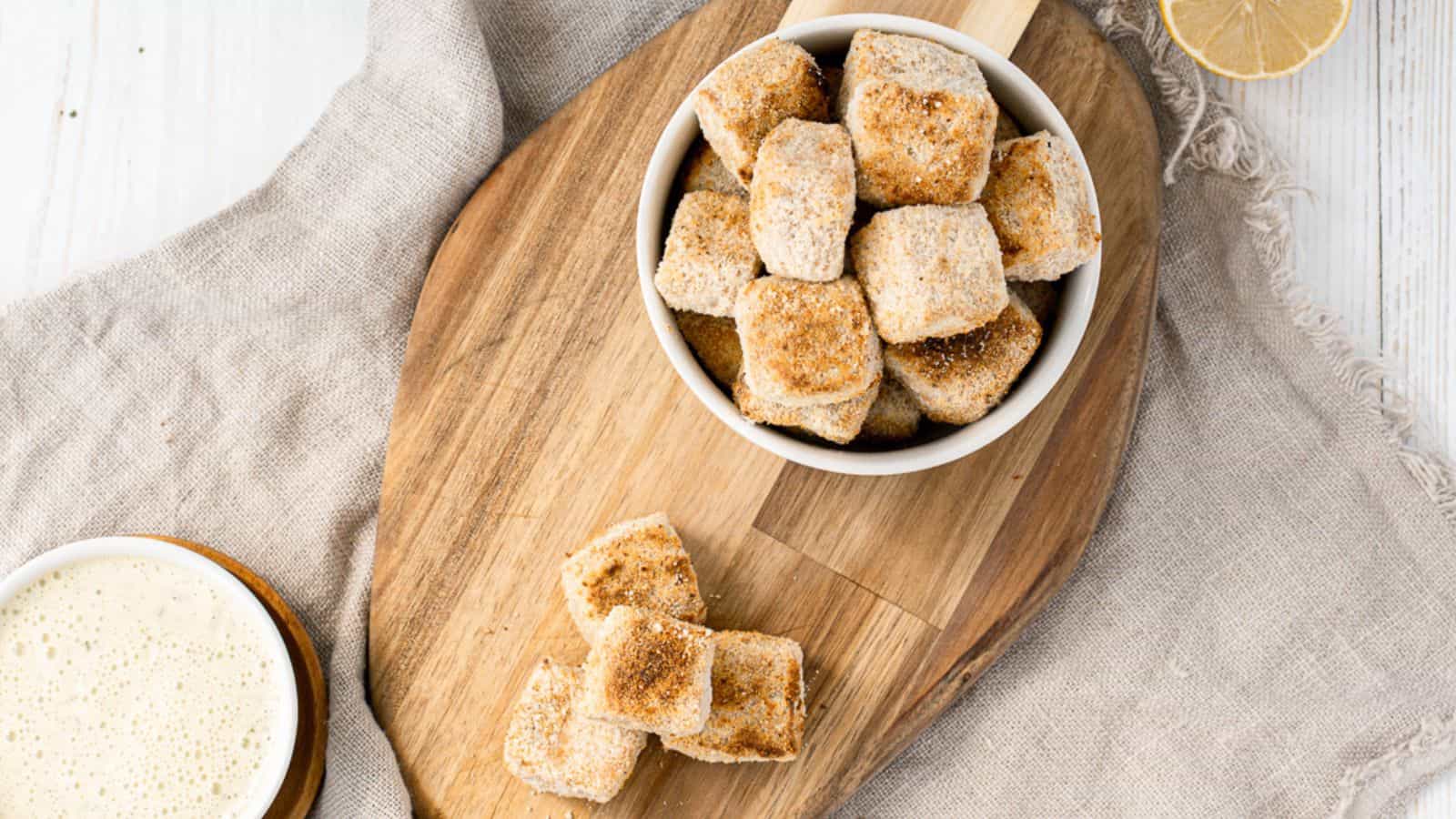 <p>Change up your game day menu with these crispy, flavorful air fryer tofu bites. They’re a healthier option, perfect for dipping, and won’t weigh you down as you cheer on your team. Whether you’re a tofu enthusiast or just looking for something different, these bites are a must-try.<br><strong>Get the Recipe: </strong><a href="https://twocityvegans.com/air-fryer-tofu-nuggets-vegan-ranch-sauce/?utm_source=msn&utm_medium=page&utm_campaign=msn" rel="noopener">Air Fryer Tofu Bites</a></p>
