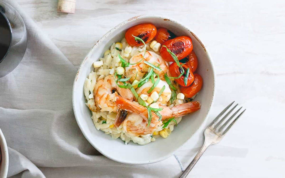 <p>Brown butter shrimp served over creamy parmesan basil corn orzo and blistered cherry tomatoes makes for a perfect summer date night meal. It’s a great option for an easy yet elegant dinner, combining simple ingredients with rich flavors.<br><strong>Get the Recipe: </strong><a href="https://www.runningtothekitchen.com/brown-butter-shrimp-with-parmesan-basil-corn-orzo/?utm_source=msn&utm_medium=page&utm_campaign=msn">Brown Butter Shrimp and Orzo</a></p>