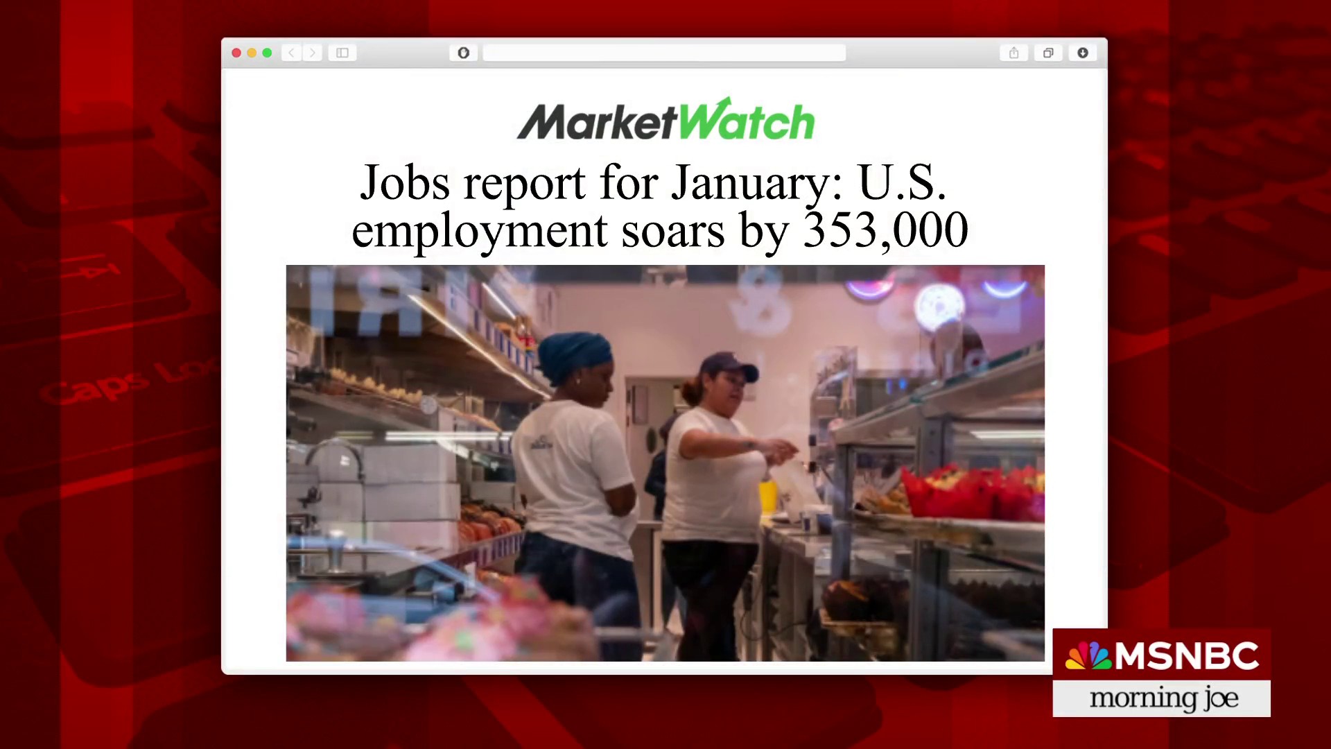 U.S. Economy Added 353,000 Jobs In January