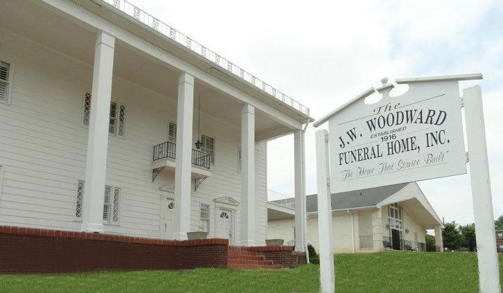 The J. W. Woodward Funeral Home in Spartanburg, South Carolina.
