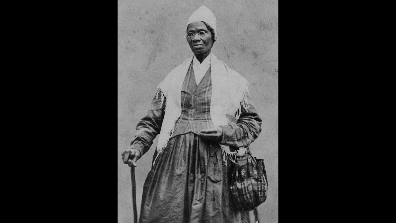 <p>A) Nat Turner<br>B) Sojourner Truth<br>C) Harriet Tubman<br>D) Frederick Douglass</p> <p>Hint: She delivered the famous “Ain’t I a Woman?” speech.</p>