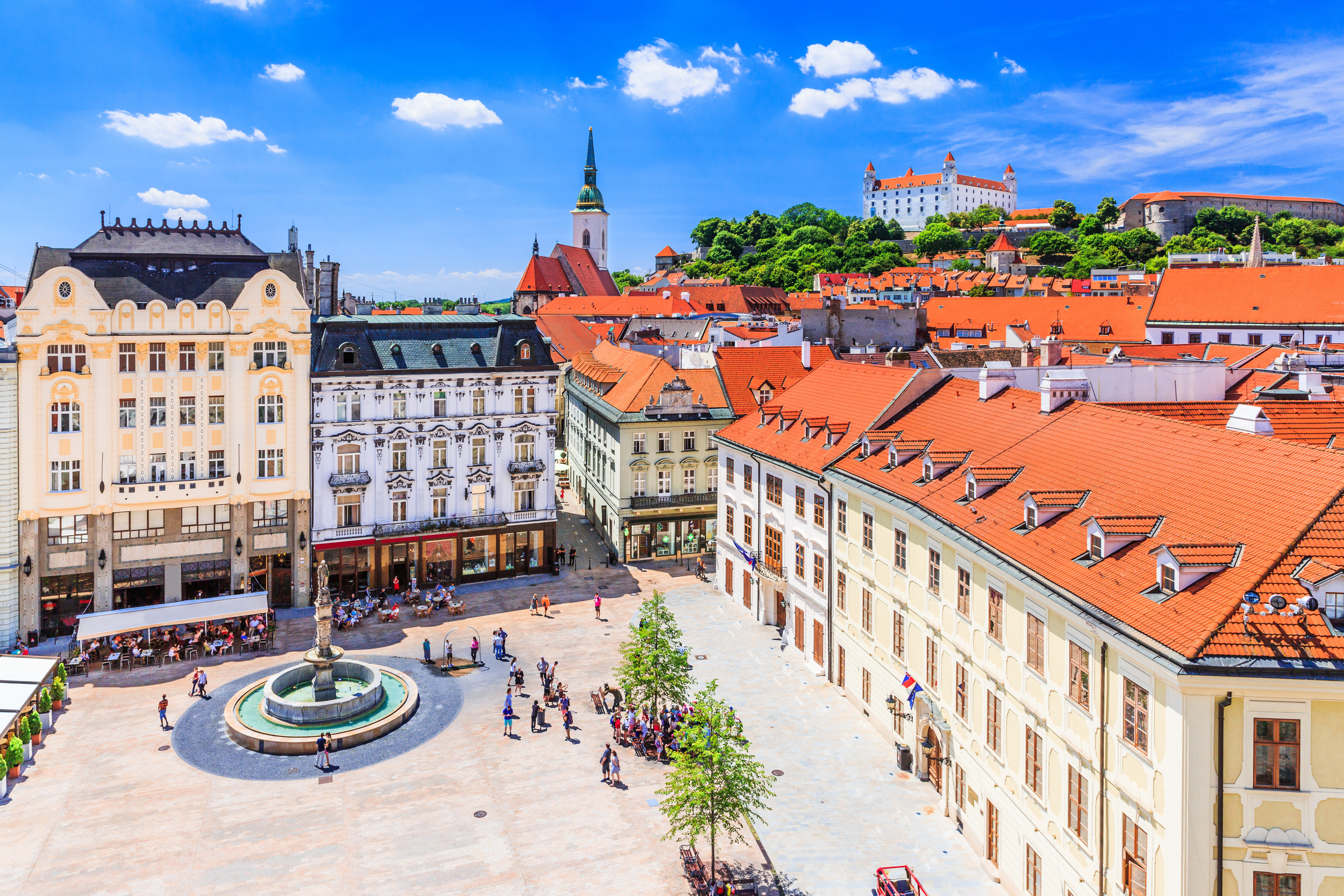 <p>Bratislava is a terrific, lesser-known place to visit once the weather warms up a bit. Stroll around the Nove Mesto neighborhood before checking out the castle. And then, if you have time, head up to the Tatras Mountains, just a few hours' drive away.</p><p>You may also like: <a href='https://www.yardbarker.com/lifestyle/articles/23_things_you_didnt_know_about_pizza_hut_020224/s1__39859726'>23 things you didn’t know about Pizza Hut</a></p>