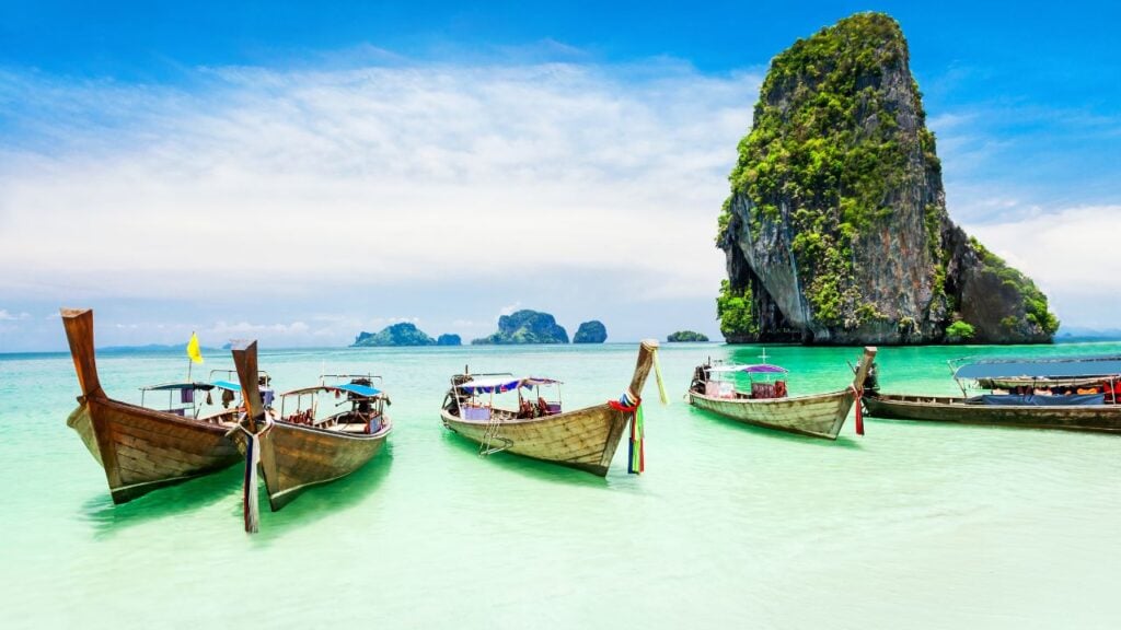 <p><strong>Phuket’s approximate distance from the US:</strong> 21 hours from New York City and Los Angeles. </p><p>Thailand’s laid-back vibes make it one of the top travel destinations in the world, and it’s also an ideal spot to learn how to dive. Known as the “Land of Smiles,” Thailand’s sheltered beaches and shallow reefs cater well to beginner divers. Some east coast areas are renowned for turtle and whale shark sightings. You can find hundreds of tropical flora and fauna in Phuket and Krabi. </p>