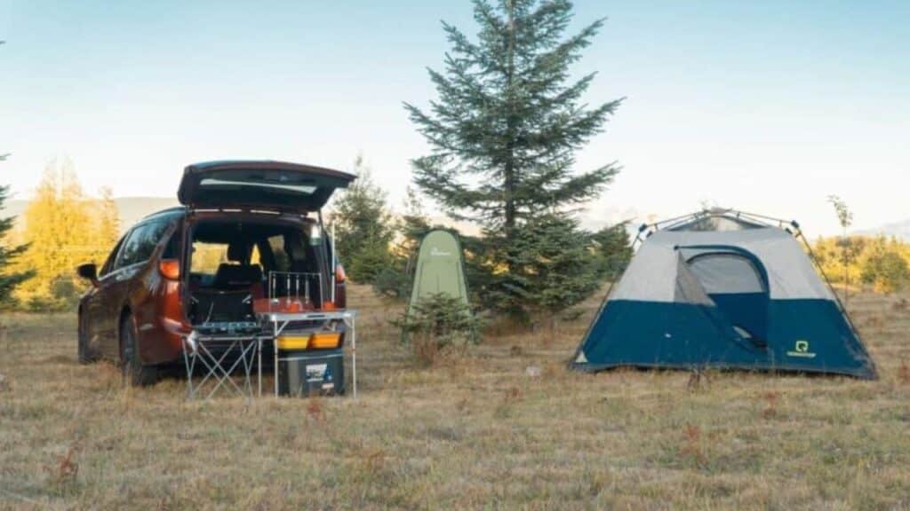 <p>An alternative to the Honda Odyssey is the Chrysler Pacifica Hybrid. It’s a 7-seater <a href="https://www.thewaywardhome.com/minivan-camper-conversion-kits/">minivan</a> which looks very similar and has nearly identical measurements. As such, it’s fantastic for stealth camping.</p><p>To make the most out of the space available, many van lifers create a bed platform as big as possible and fit drawers underneath it, so they can slide out at the back of the car.</p><p>The advantage of the Chrysler Pacifica Hybrid is that two rows of seats fold down perfectly flat into built-in floor storage. This allows you to keep the minivan set up as a car all the time.</p>