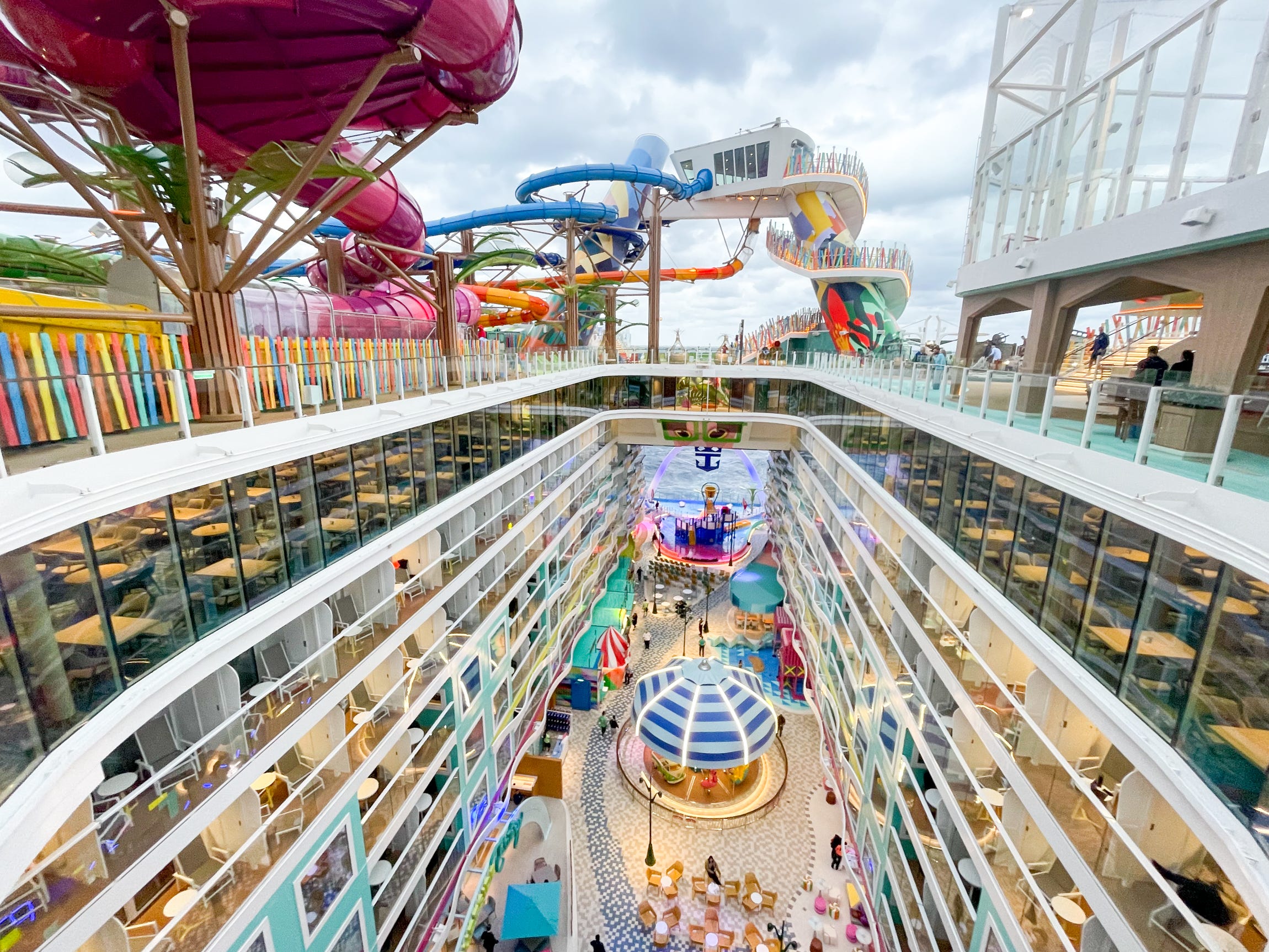 <ul class="summary-list"><li>I spent three nights on Royal Caribbean's new world's largest cruise ship, the 9,950-person <a href="https://www.businessinsider.com/royal-caribbean-icon-of-the-seas-cruise-ship-photo-tour-2024-1">Icon of the Seas</a>.</li><li>The 1,198-foot-long beast was overflowing with flashy amenities I never imagined possible on a ship.</li><li>Kids might love the $1,775-per-person ship, but I spent most of my time overwhelmed.</li></ul><p>Royal Caribbean's new <a href="https://www.businessinsider.com/royal-caribbean-icon-of-the-seas-cruise-ship-photo-tour-2024-1">Icon of the Seas</a> isn't a regular cruise ship. It's a cool cruise ship — one that will overwhelm you so much, you'll end up retreating to your tiny cabin more than you expected.</p><p>Love it or hate it, the 250,800-gross-ton vessel is here and hard to ignore. At 1,198 feet-long and 20 decks tall, the Icon of the Seas and its rainbow spaghetti-like water park stands out from its comrades at <a href="https://www.businessinsider.com/things-about-royal-caribbean-icon-of-the-seas-2024-1">Miami's bustling cruise terminal</a>.</p><p>Get used to the sight: The new world's largest cruise ship will be homeported there for a year of <a href="https://www.businessinsider.com/royal-caribbean-icon-of-the-seas-trip-price-expensive-2023-11">seven-night cruises</a>.</p><p>Looking at a ship of its size, it's hard not to wonder: Has science gone too far? Is it as overwhelming as it seems? Is it safe? Will it blow a hole in the ozone layer?! (The answers, in order, are: maybe, yes, yes, <a href="https://www.reuters.com/business/environment/worlds-largest-cruise-ship-sets-sail-bringing-concerns-about-methane-emissions-2024-01-27/">maybe</a>.)</p><div class="read-original">Read the original article on <a href="https://www.businessinsider.com/royal-caribbean-icon-of-the-seas-cruise-ship-review-photos-2024-2">Business Insider</a></div>
