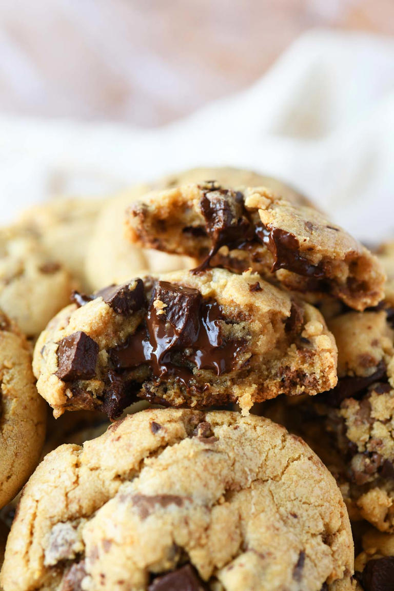 Thick Peanut Butter Cup Chocolate Chunk Cookies