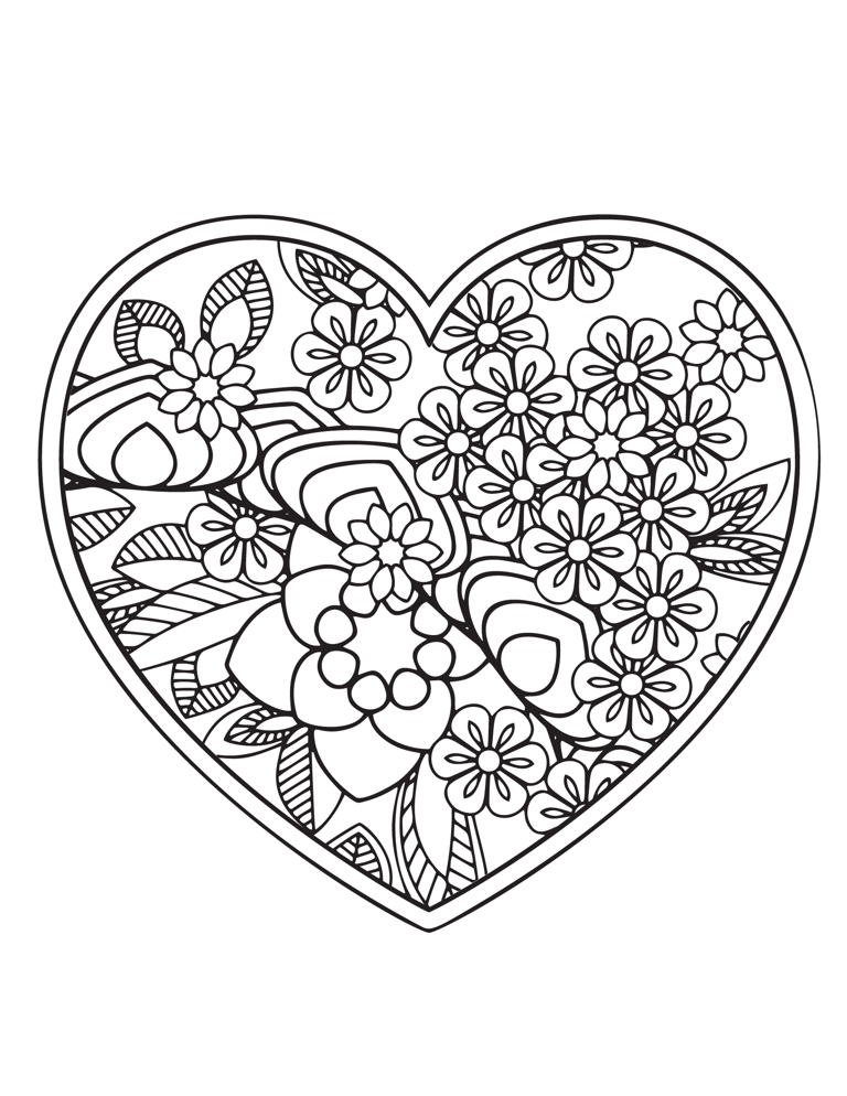 13 Free Printable Heart Coloring Pages