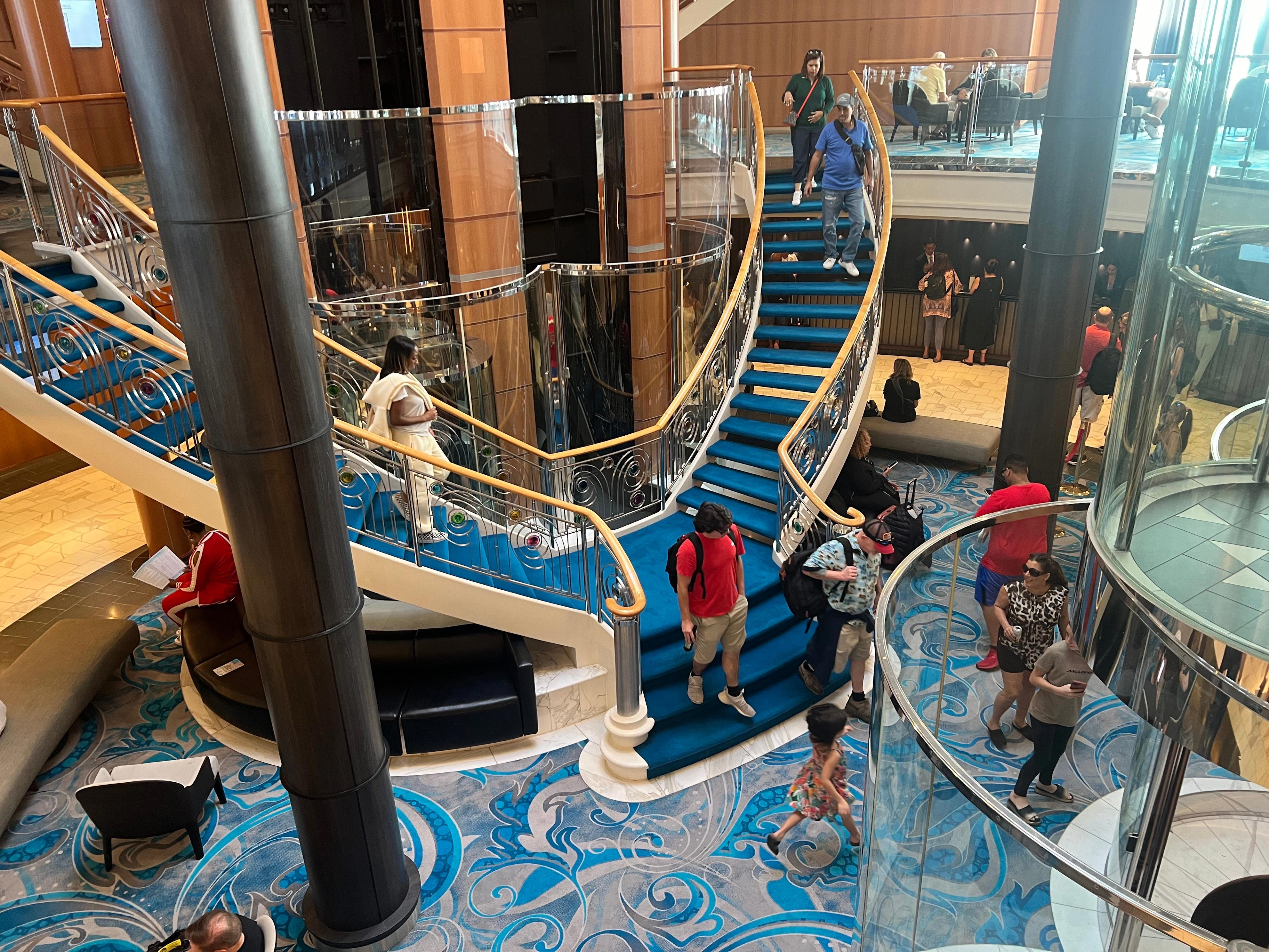 <p>The NCL Sky is small, so the lounges and social spaces are not as grandiose as other ships.</p><p>The lobby on the Sky is particularly tiny, which is the only area I found annoyingly crowded.</p>