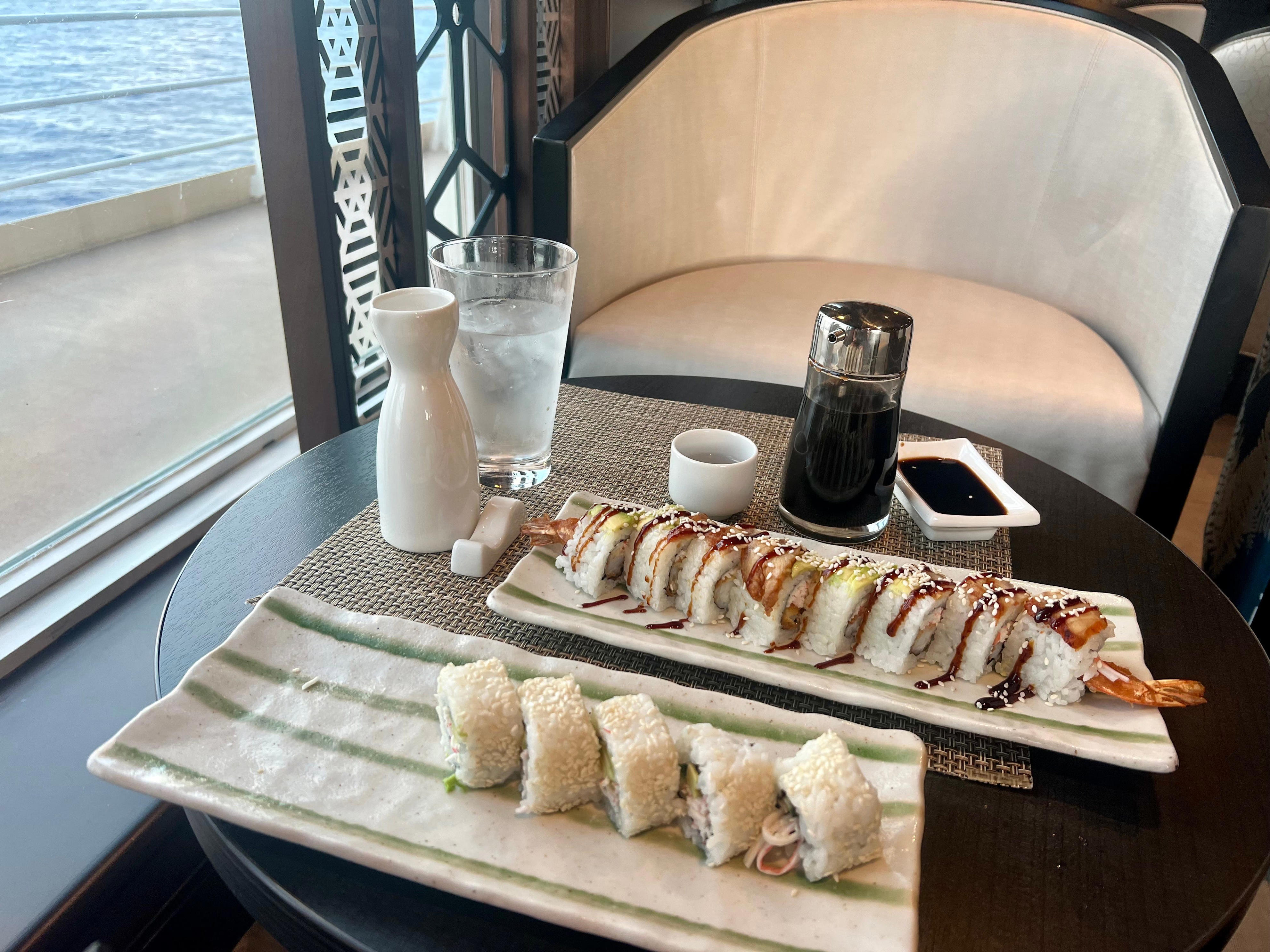 <p>The sushi option was one of the cheaper specialty meals available, and I tried it just for fun.</p><p>While the food was good, it wasn't worth the money when there were plenty of free meals all around the ship.</p>