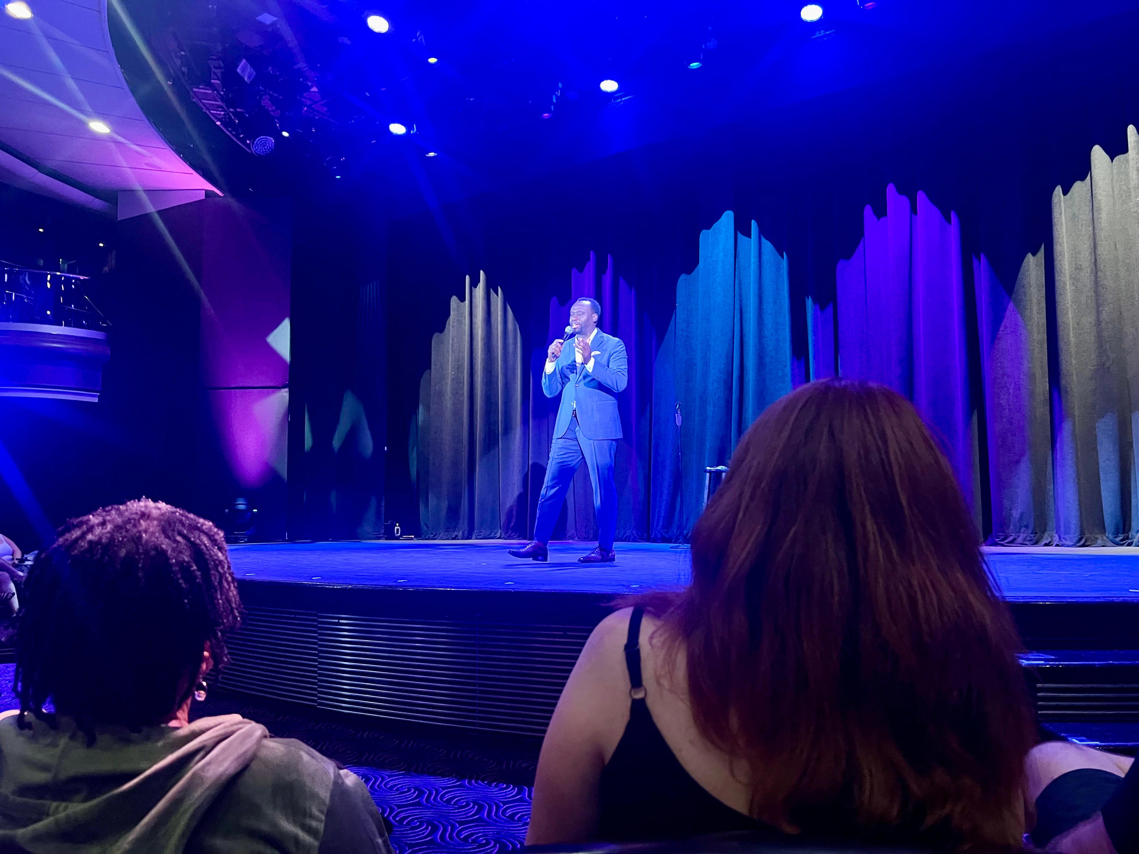 <p>The comedy headliner was named A-Train, and I saw his first act on Friday evening.</p><p>He was truly hilarious, and I was a little bummed I missed his adult comedy on Saturday night — but it was playing at 11 p.m., and that was just too late for me.</p>