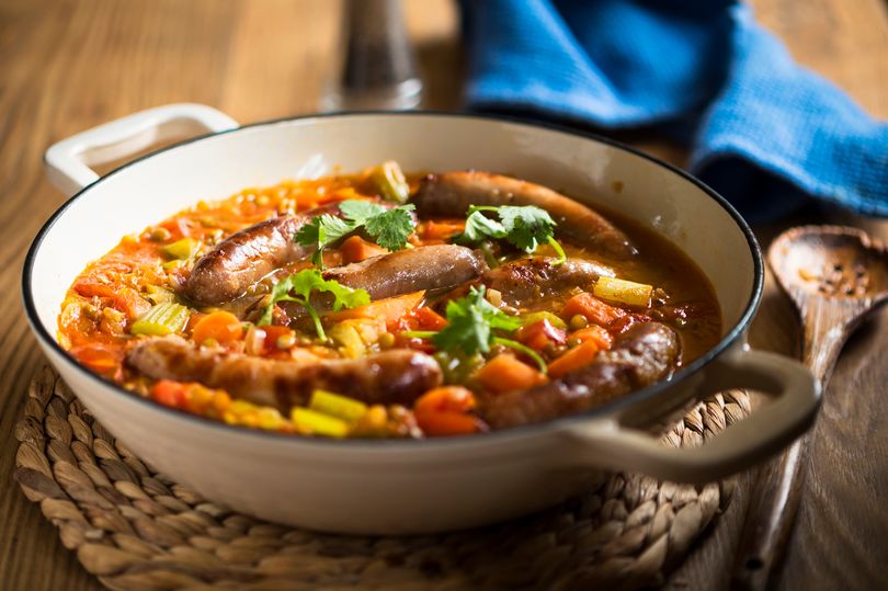 mary berry's one-pot sausage bake takes 10 minutes to prepare for easy comfort