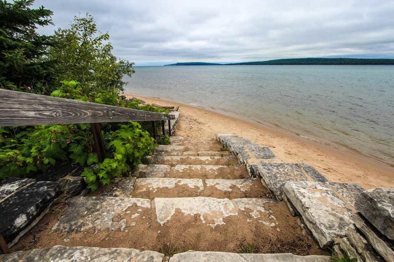 stairs leading to a beach