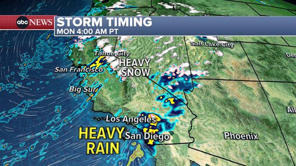 california weather updates: what to expect on storm's timing as rain pounds socal