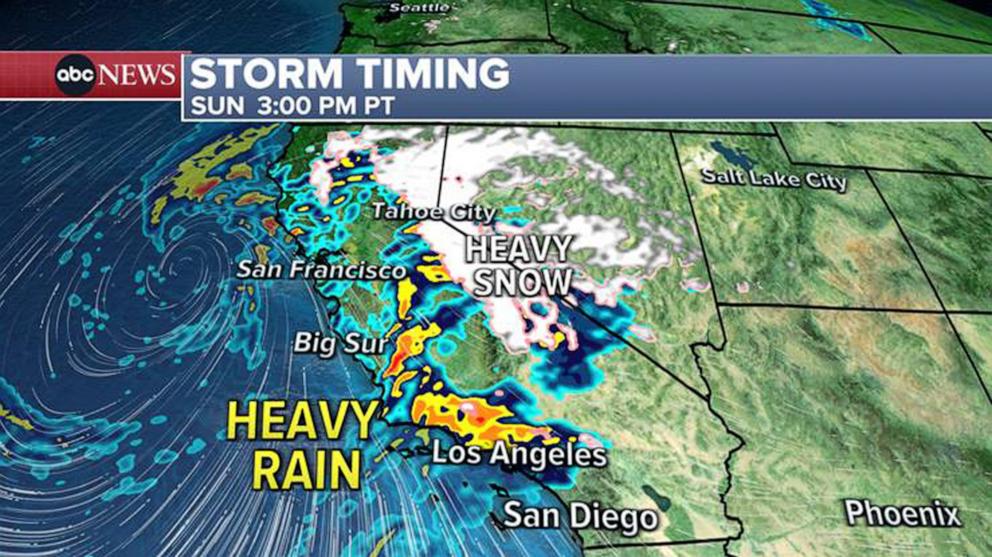 california weather updates: what to expect on storm's timing as rain pounds socal
