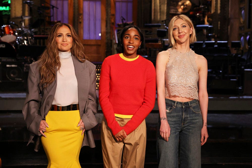 jennifer lopez says ayo edebiri was 'mortified' at resurfaced comments before 'snl'