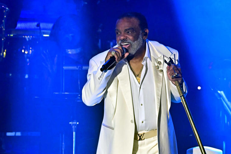 U.S. singer Ronald Isley from The Isley Brothers performs onstage on Feb. 3 during the Recording Academy and Clive Davis' Salute To Industry Icons pre-Grammy gala at the Beverly Hilton hotel in Beverly Hills, California.