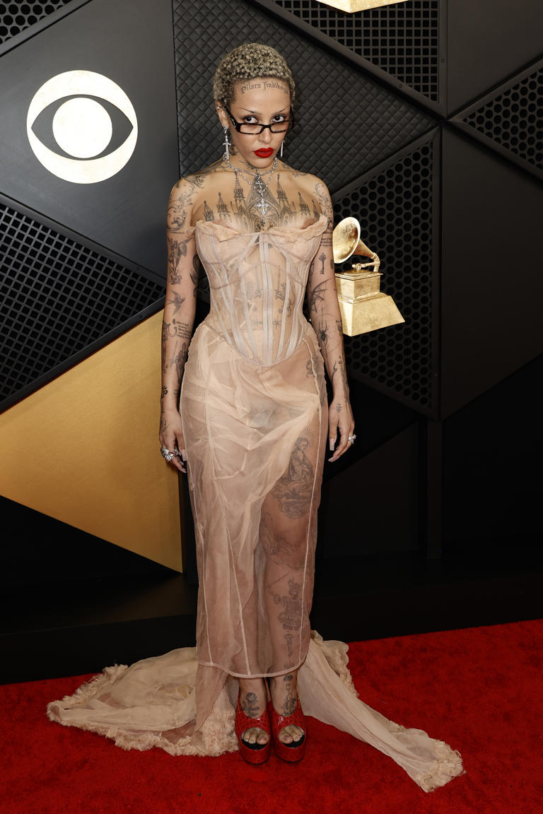 Doja Cat's Corseted Gown at the 2024 Grammys Takes Lingerie Dressing to