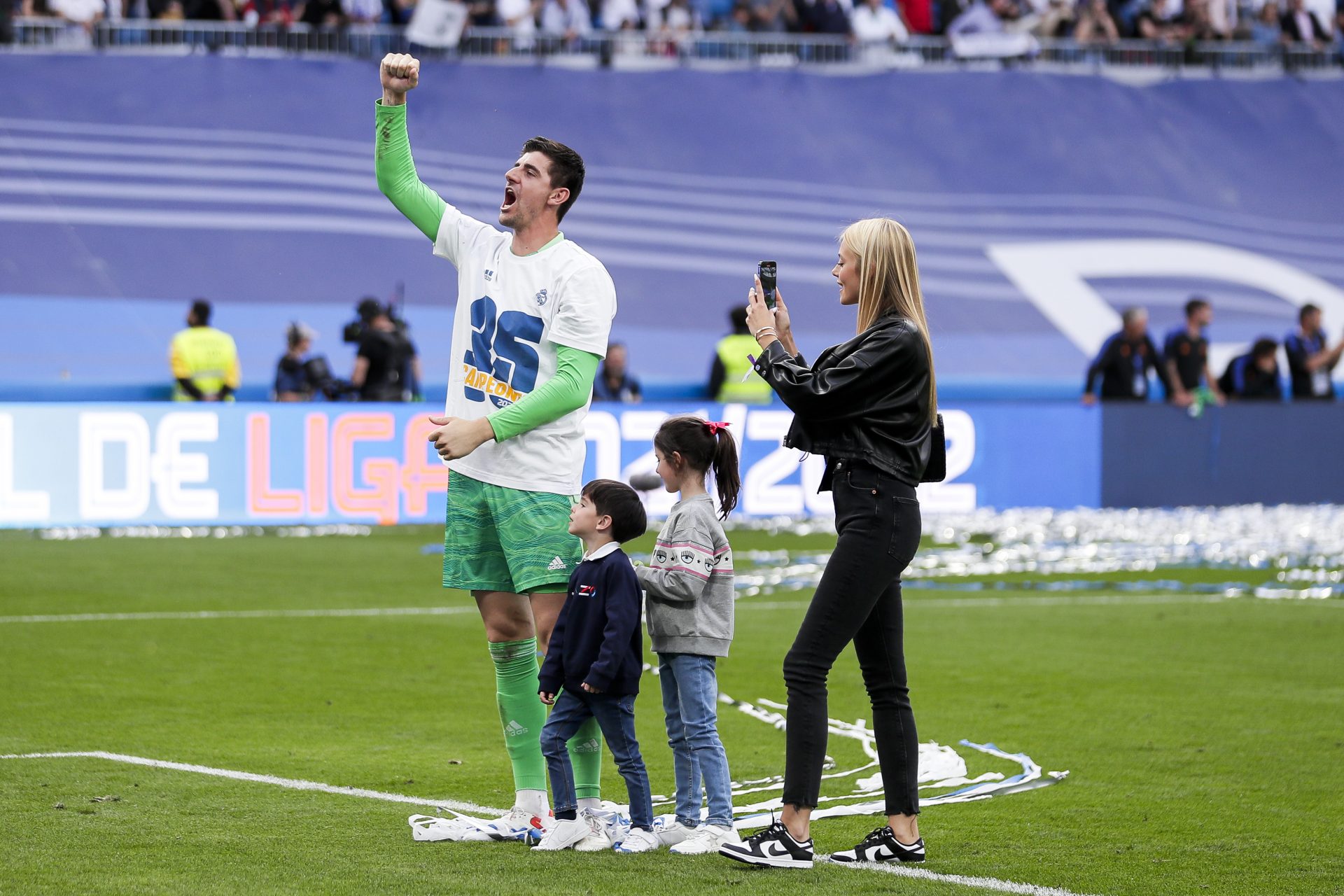 Thibaut Courtois et Mishel Gerzig, heureux parents d'une petite Ellie