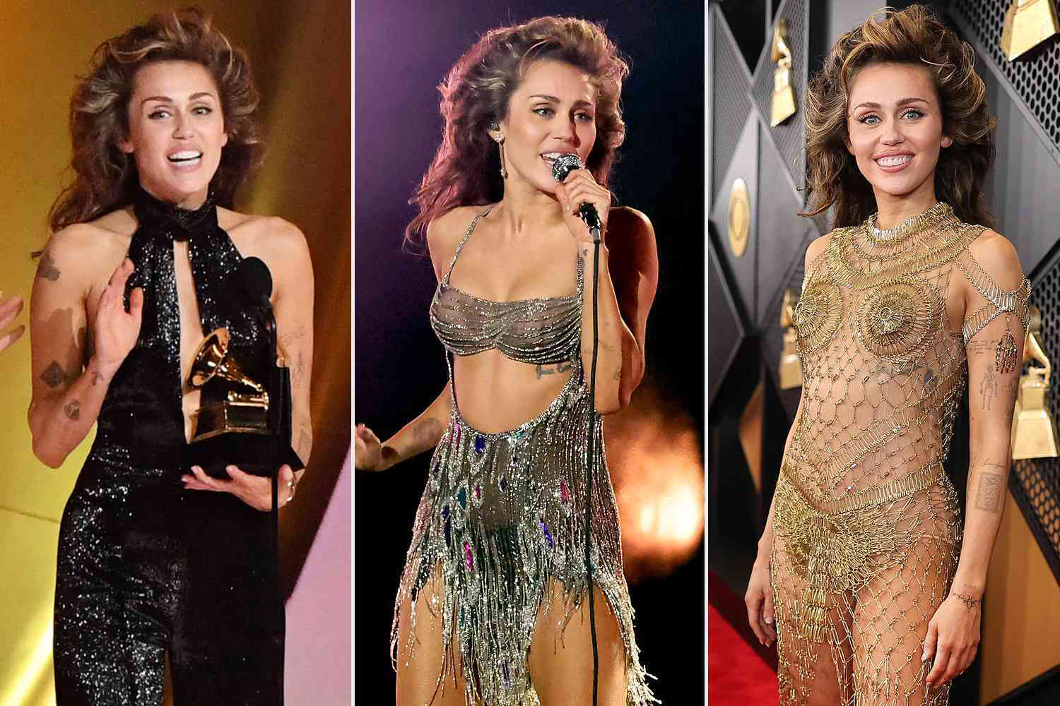 See Miley Cyrus' Many Outfit Changes as She Reveals She Forgot Her Underwear in Final Dress