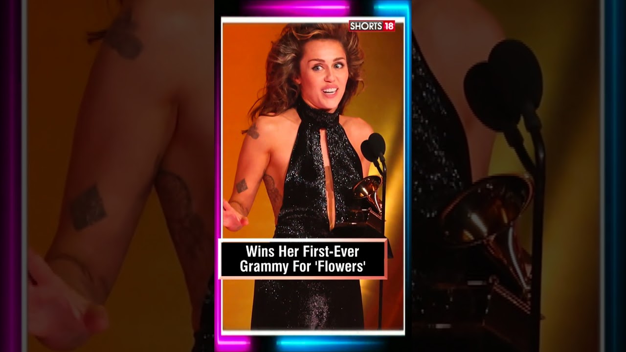 Miley Cyrus Wins Best Pop Solo Performance, Bags First Grammy For Her Hit 'Flowers' | #shorts | N18S