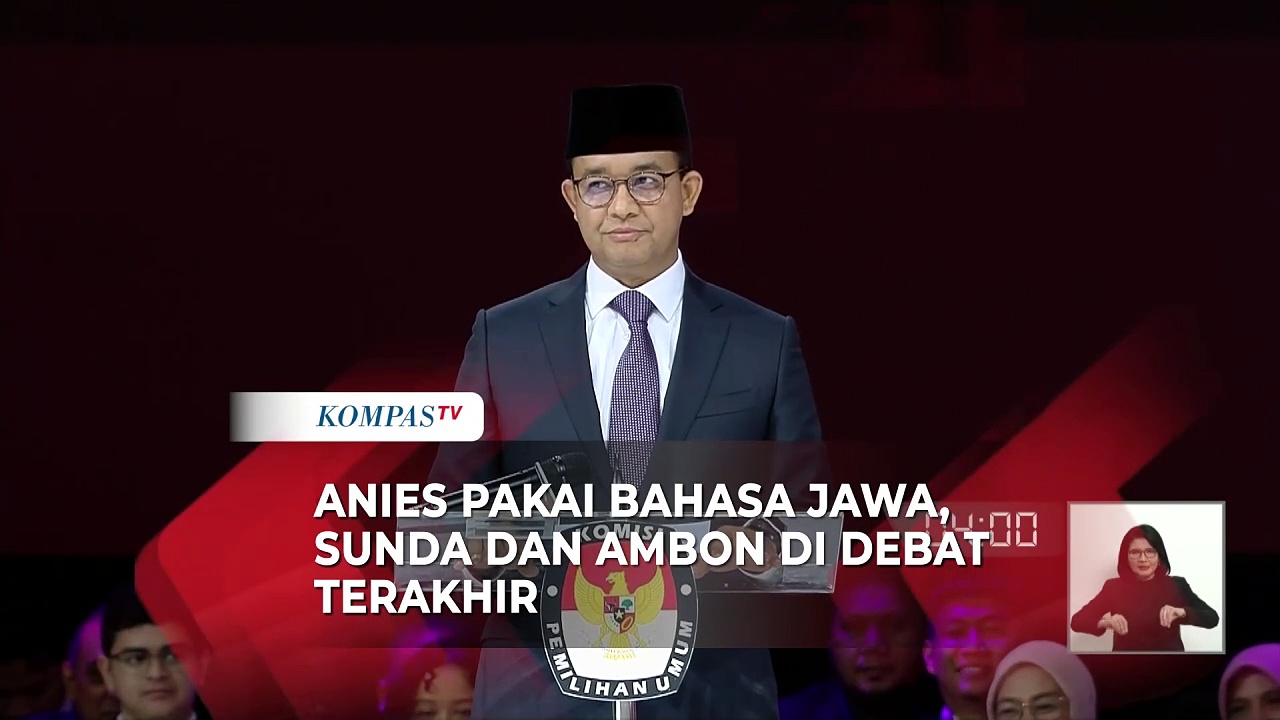 Anies Pakai Bahasa Jawa, Sunda Dan Ambon Saat Sampaikan Visi-Misi Di Debat