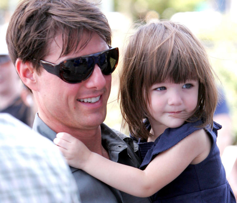 Tom Cruise and daughter Suri pictured in 2008. Credit: James Devaney / WireImage / Getty.