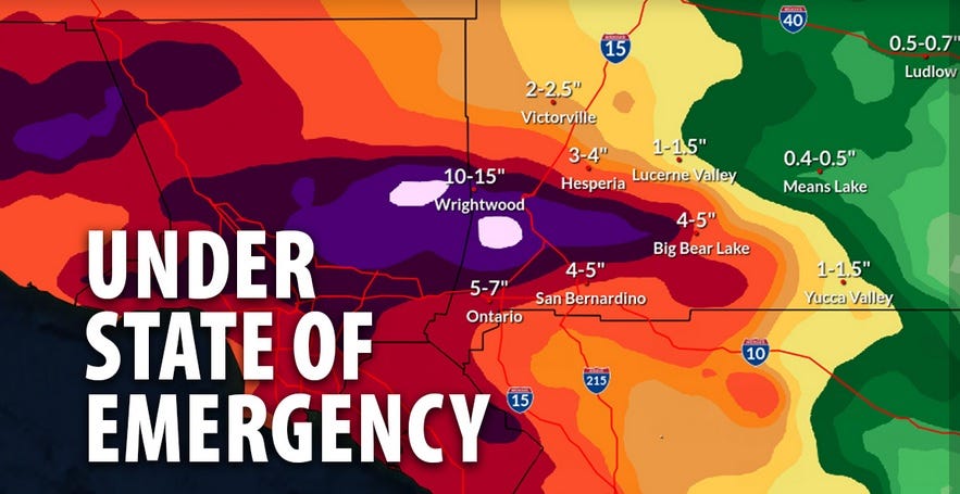 Storm Prompts San Bernardino County Officials To Declare State Of Emergency