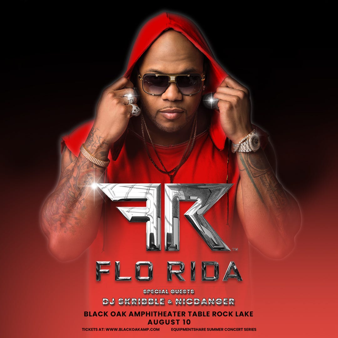 Flo Rida will headline at Black Oak Amphitheater in August. Here&amp;#39;s when ...