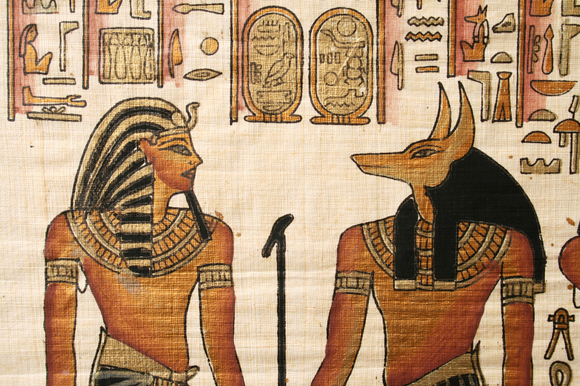 Иллюстрации относящиеся к древнему египту 5 класс. Анубис на папирусе. Маахес Египетский Бог изображение. Осирис Папирус. Изображение египетских богов на папирусе.