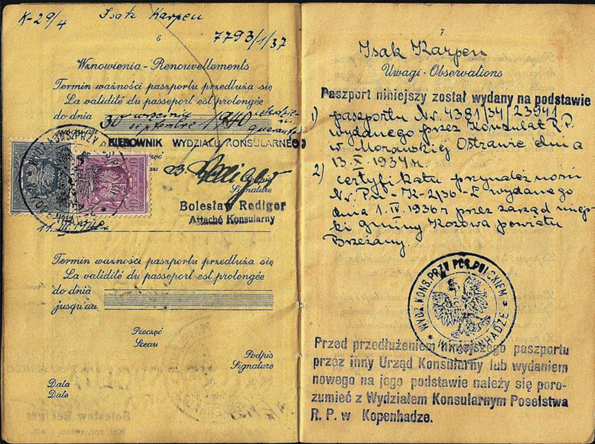<p>On August 29, 1943, the Danish government was officially dissolved by the Germans and martial law was imposed. As a result, Denmark was now fully subjected to occupation rule. In October, the Germans made the decision to evacuate all Jews from Denmark. Pictured is a Polish passport that was utilized in Denmark until March 1940. The Jewish owner managed to escape to Sweden in 1943.</p><p>You may also like:<a href="https://www.starsinsider.com/n/493714?utm_source=msn.com&utm_medium=display&utm_campaign=referral_description&utm_content=656672en-my"> Bad beauty habits we all need to break</a></p>