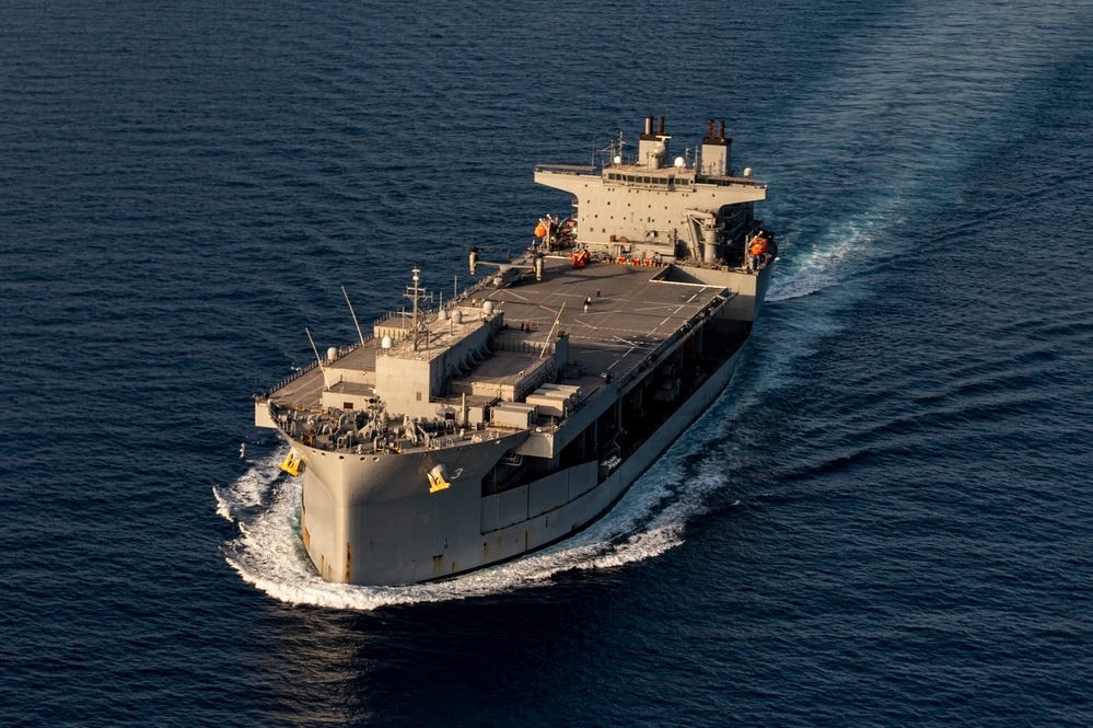 Take a look at the tanker-like warship the US has used as a floating ...