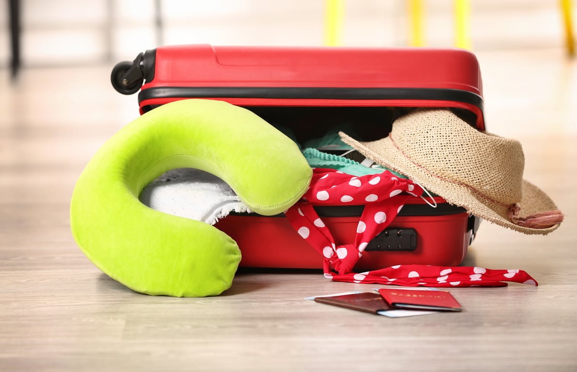 <p>Many travelers like to have a neck pillow. However, they can be bulky and take up valuable real estate in your carry-on bag.</p> <p>Instead of trying to stuff a regular neck pillow into your carry-on bag, consider getting an inflatable neck pillow. It does the trick, and it takes up much less space in your carry-on bag.</p>