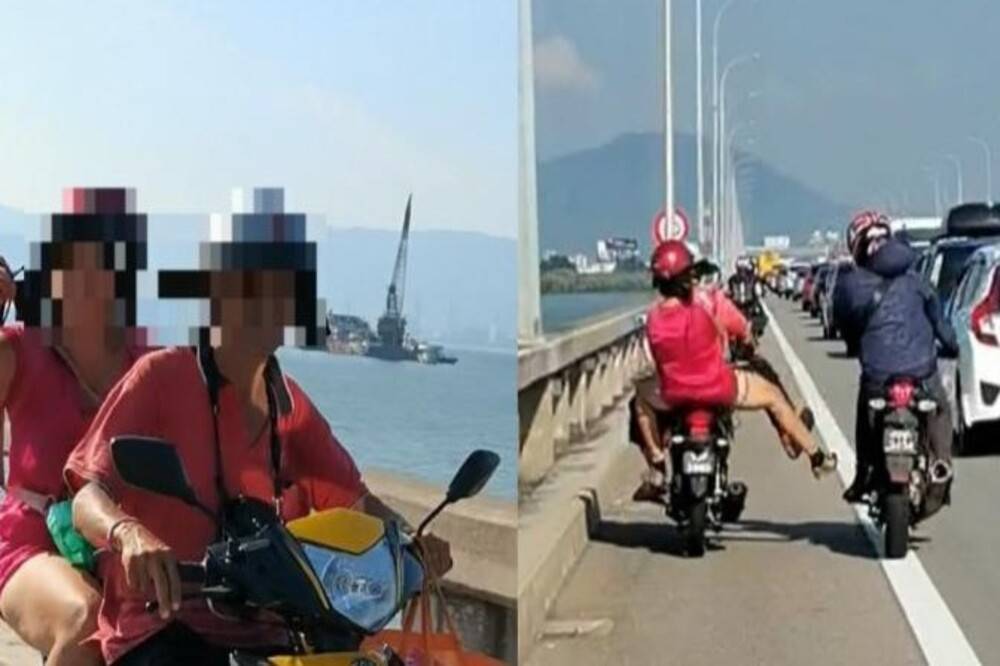 alleged oku couple attacks motorcyclists who overtake them on penang bridge