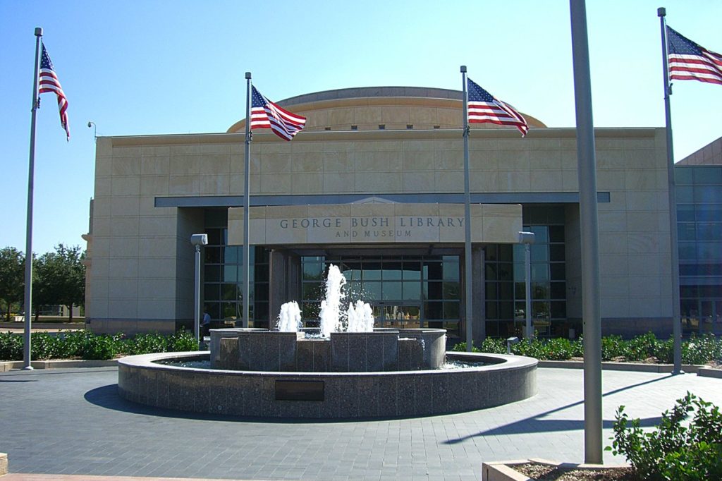 <p><span>The eastern Texas city is home to Texas A&M University. That same campus contains the George H.W. Bush Presidential Library and Museum. Guests can see symbols of the presidency, including a large crystal presidential seal and a presidential limo. Be sure to explore family memorabilia that shaped the lives of the President and First Lady Barbara Bush.</span></p><p><span>Visitors can find out what it feels like to sit behind the president's desk in the "seat of power" and read a speech from the teleprompter in the press room. Other popular exhibits explore the impact of World War II on Bush and his time as director of the Central Intelligence Agency (CIA). An entire exhibit highlights Barbara Bush's efforts to promote literacy, volunteerism, and AIDS awareness. </span></p>