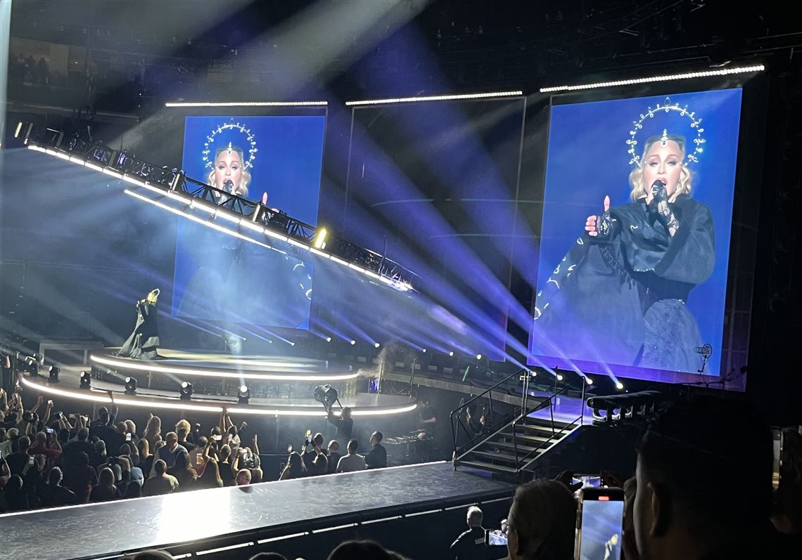 review: madonna was on her game in theatrical celebration at ppg paints arena