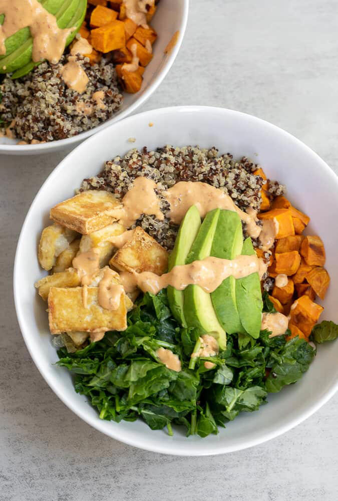 Easy Crispy Tofu Bowl