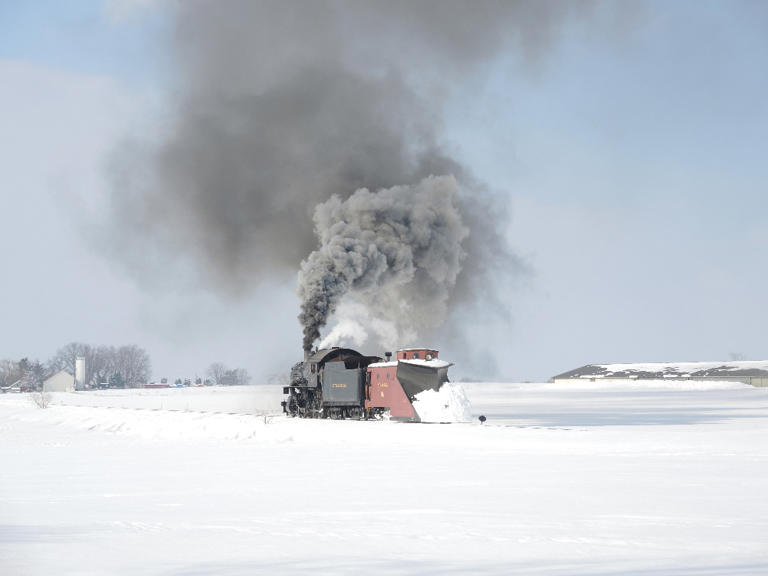 A railroad study in snow