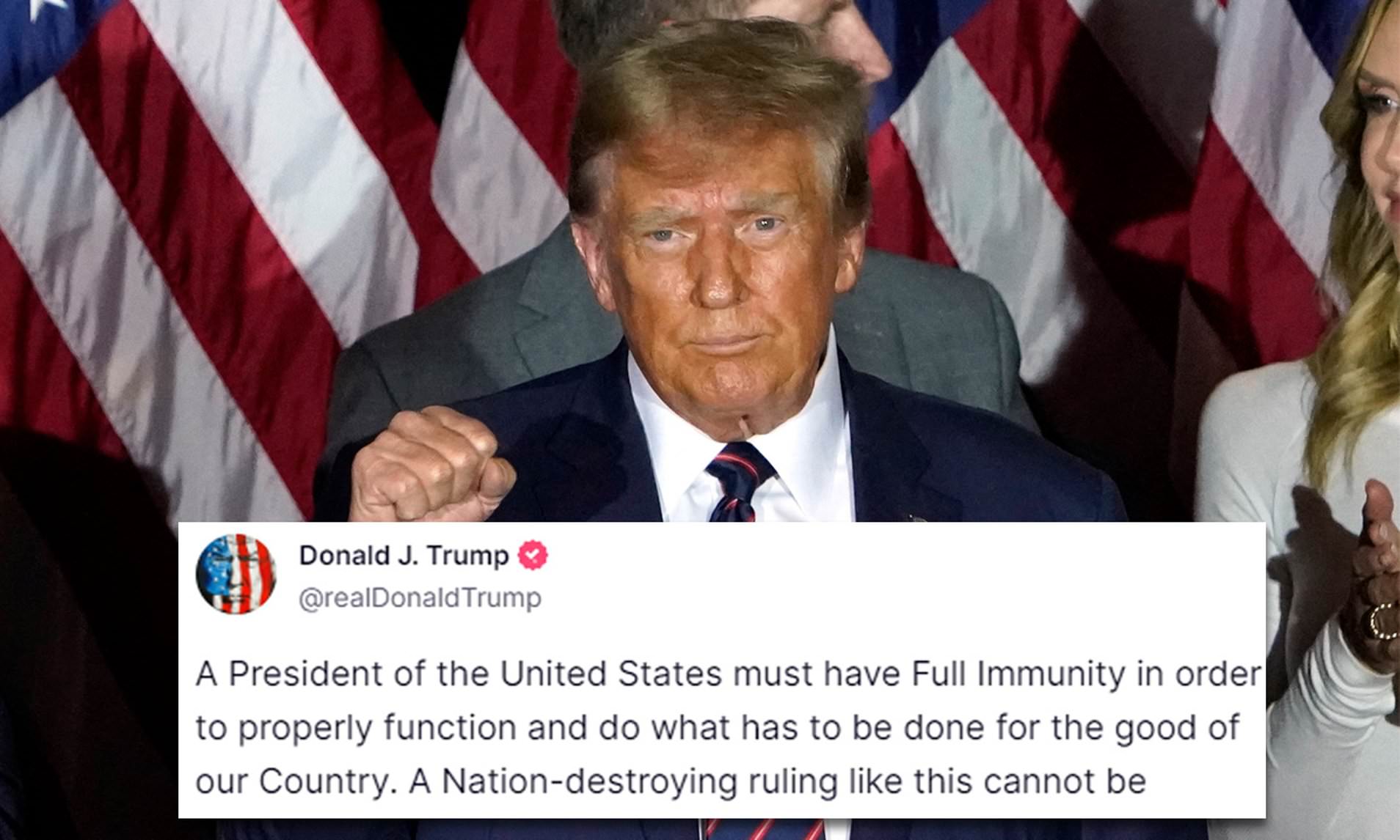 Trump Rages At 'nation-destroying' Ruling That He Does NOT Have ...