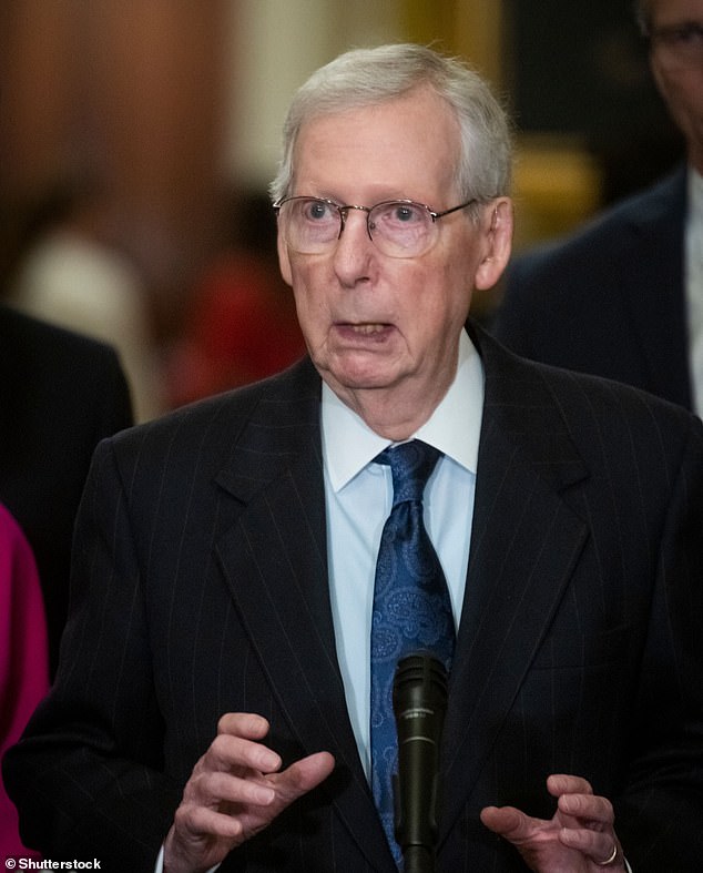mitch mcconnell admits $118billion border deal is dead just two days after a deal was reached: defeated republican leader facing calls to resign admits 'we have no chance to make a law' in farcical scenes in congress