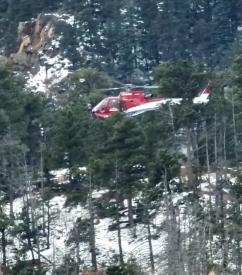 first helicopter landing zone in cheyenne canyon