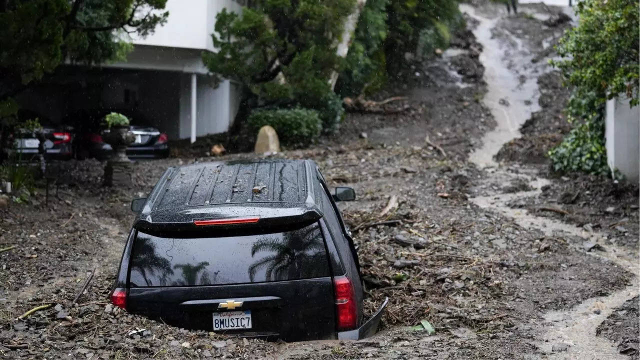 los angeles hit by devastating storm: nearly 400 mudslides follow record rainfall