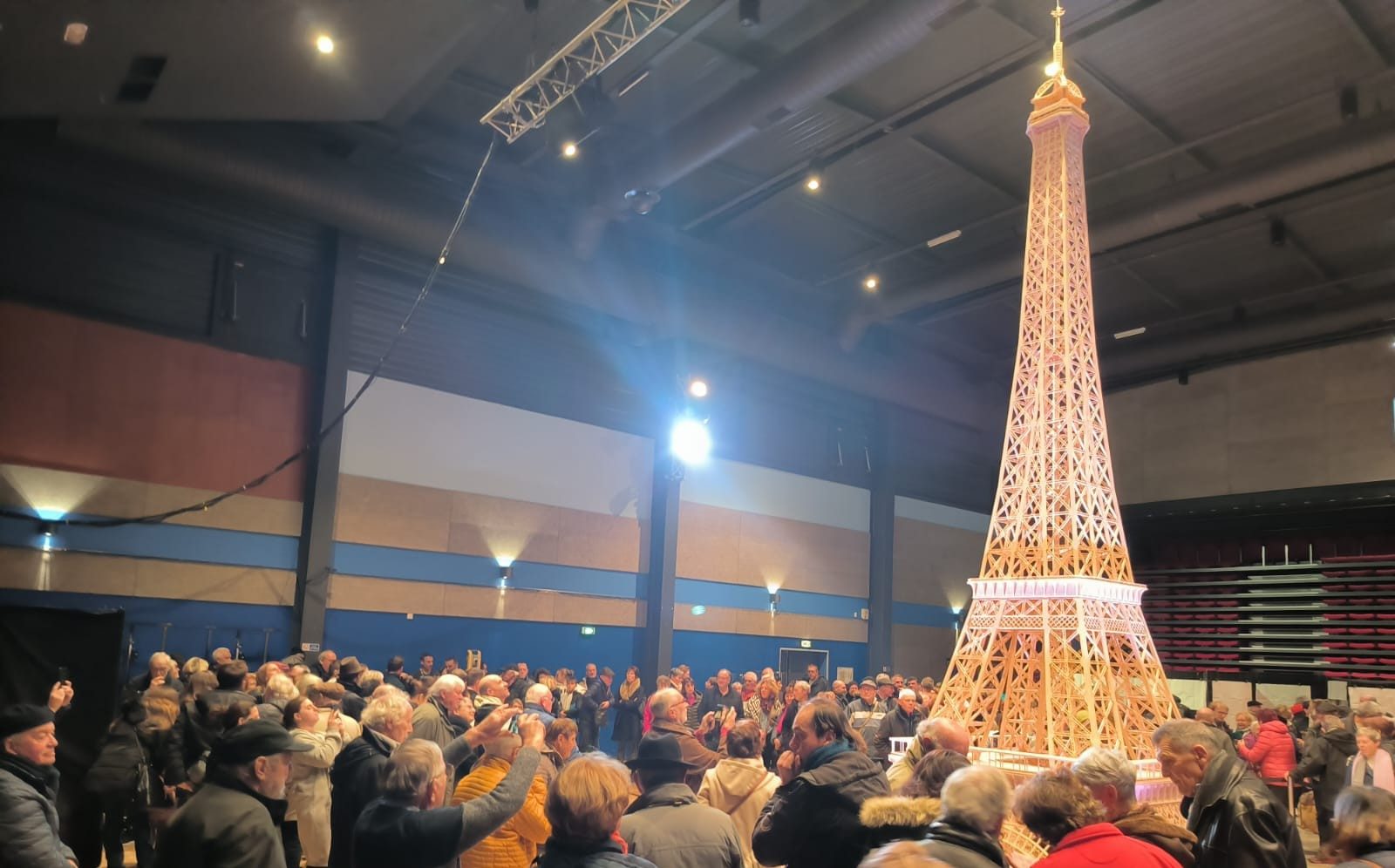 man spends eight years building 24ft matchstick eiffel tower only to be denied world record