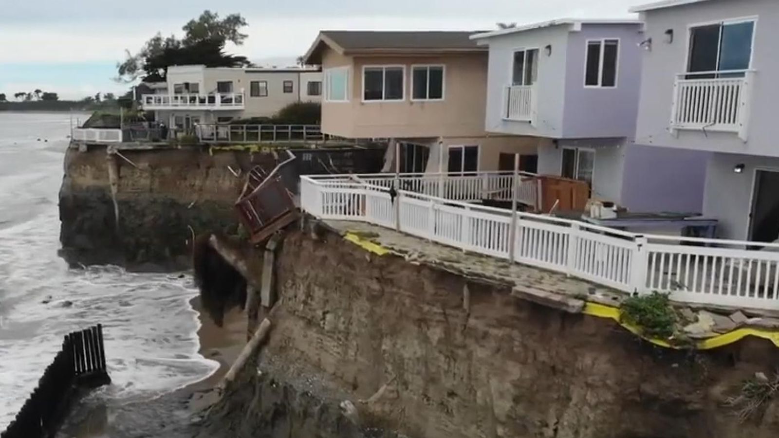 Drone Video Captures Cliff Erosion