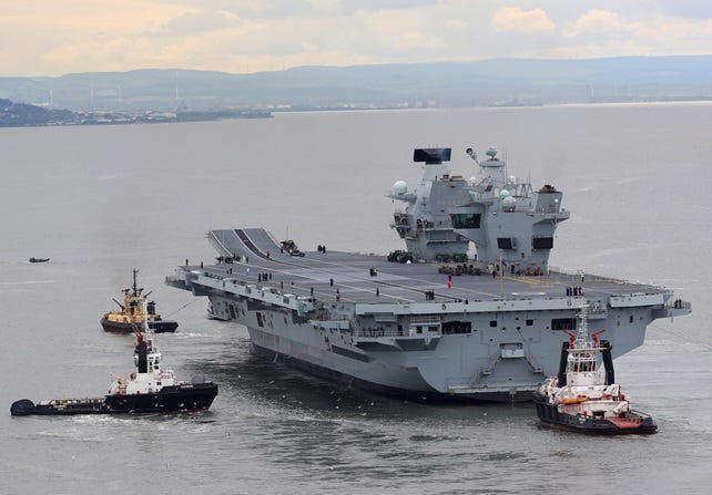 Britain suffered an embarrassing aircraft carrier malfunction just as ...