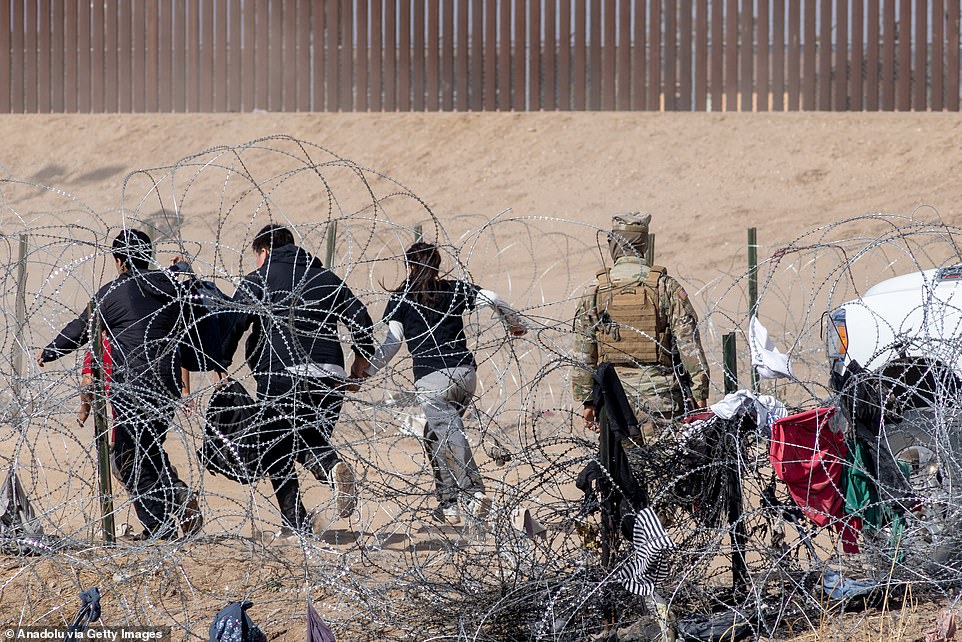 Voters back Texas Gov. for defying Biden with razor wire, poll shows