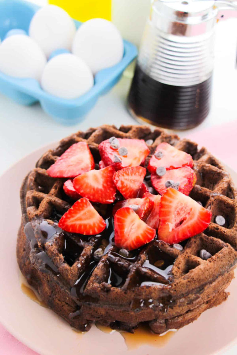 Easy Chocolate Belgian Waffles