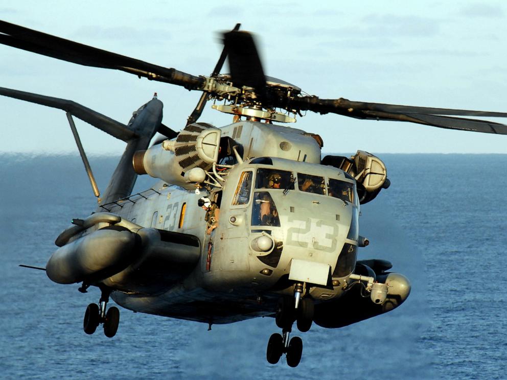 missing military helicopter found, search continues for 5 marines on board