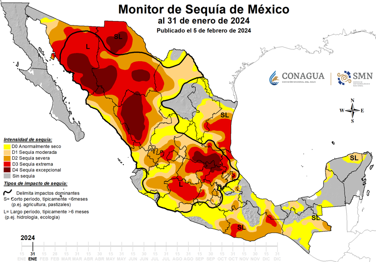 Mapa De La Sequía En México 2024 Más De 50 De Los Municipios No Tienen Agua 2766