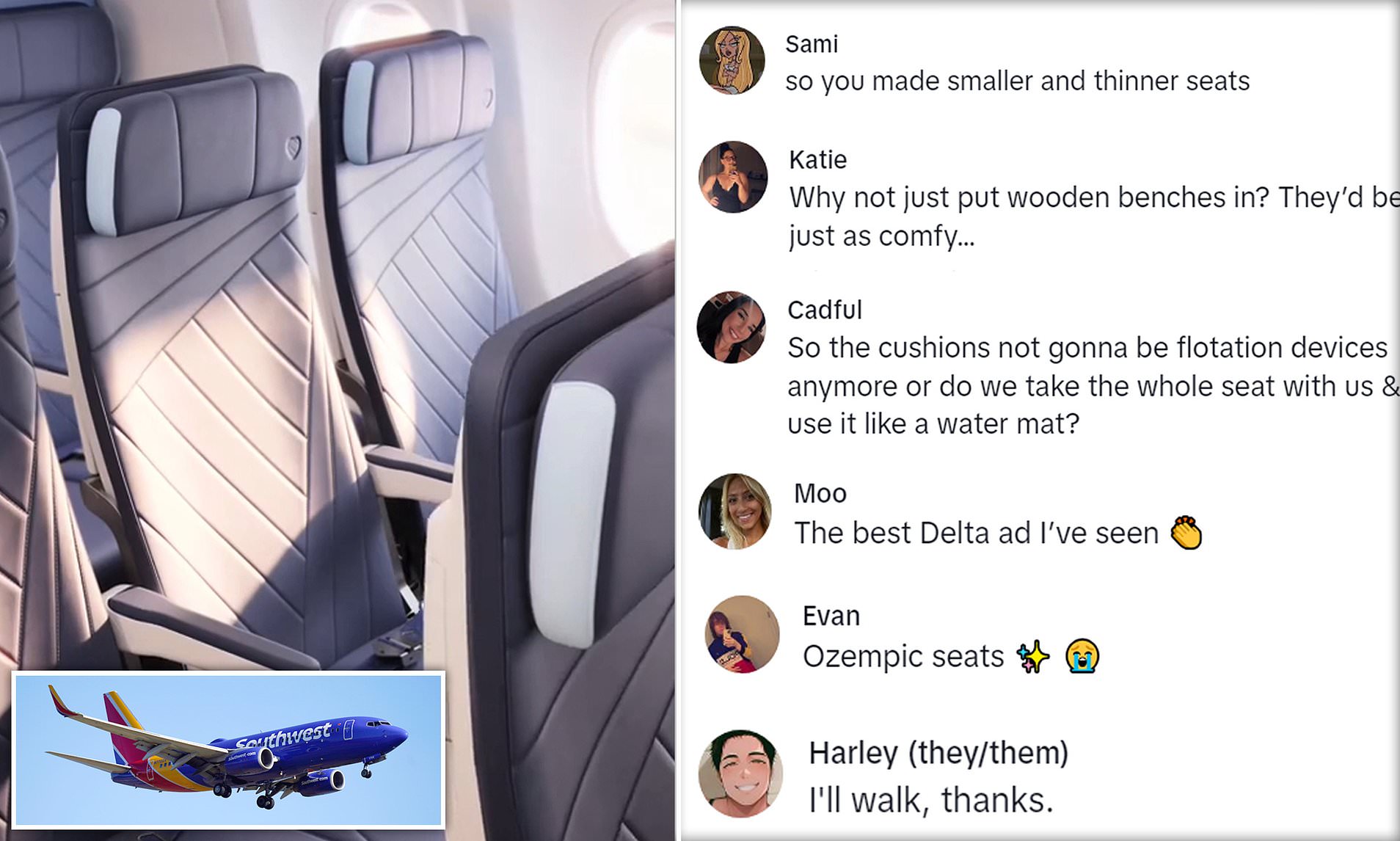 Southwest Airlines Is Mocked Over New Seats That Look Paper Thin And   BB1hWQMU.img