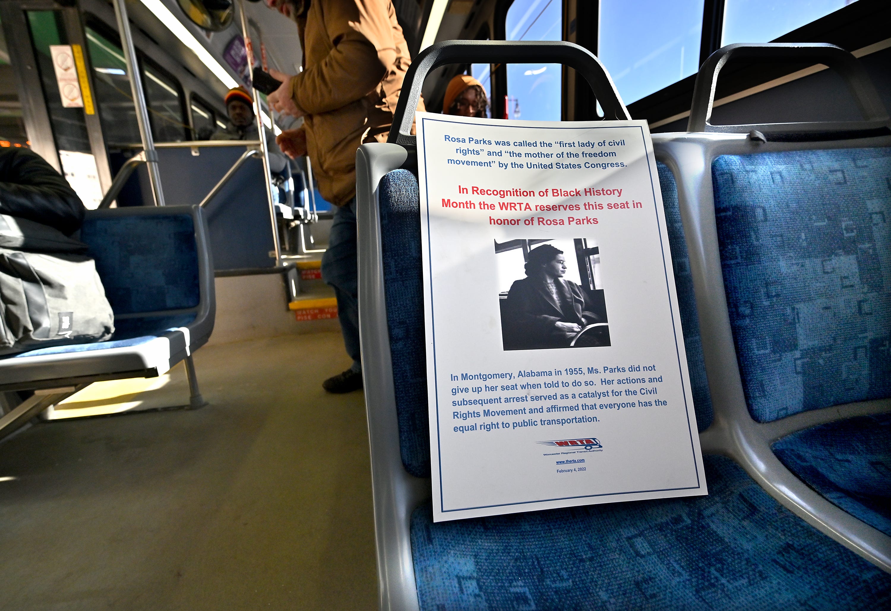 WRTA Honors Rosa Parks In Recognition Of Black History Month With Seat ...